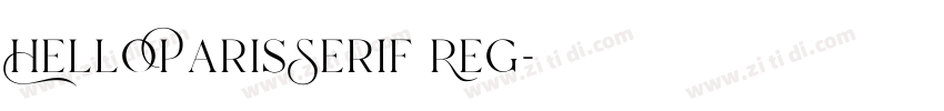 HelloParisSerif Reg字体转换